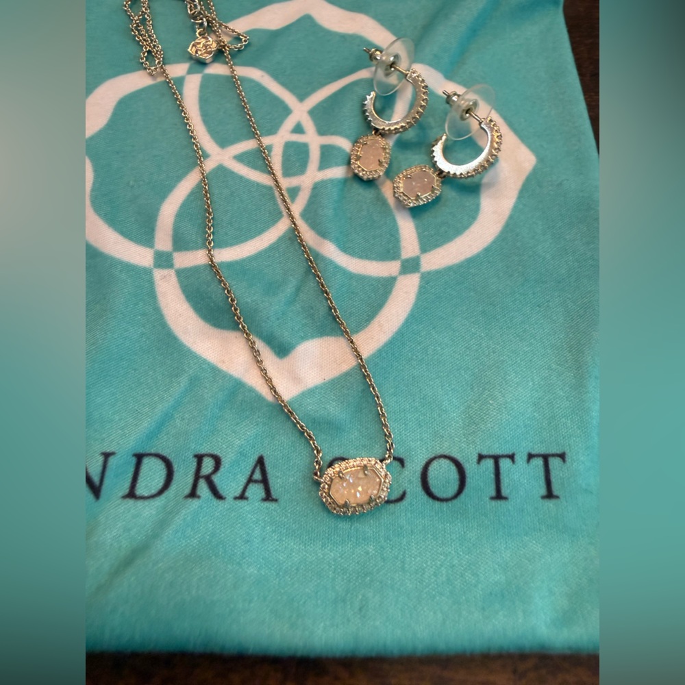 Kendra Scott Gold and Drusy Necklace Set